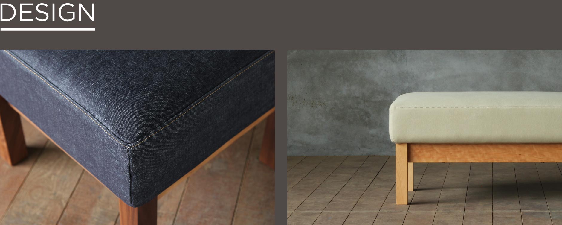 シンプルなデザインでどんなテイストにも合わせやすい無垢材オットマン。SOLID福岡の家具の中でも存在感抜群のオットマンです。